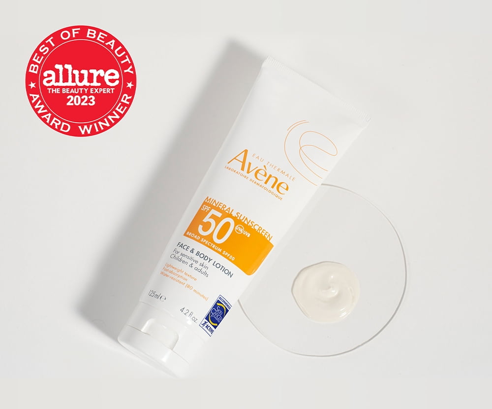 Avene Mineral Sunscreen SPF 50 Face and Body Lotion - Broad Spectrum SPF & Antioxidant Protection - Face & Body Sunscreen, 4.2 fl oz