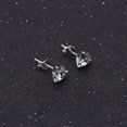 thumbnail image 5 of UIONEN Women Stud Earring,6mm Sterling Silver Earrings, Crystal Earring for Women, 5 of 6