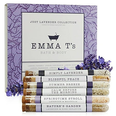 Emma T's Lavender Bath Salts for Women - Best Birthday Gifts for Women - 6 (The Best Bath Salts)