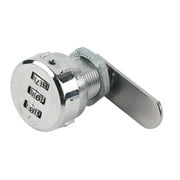 SecureGuard 3-Digit Stainless Steel Combination Cam Lock - Versatile Silver Password Lock for Enhanced Security of Cabinets, Drawers, and Lockers