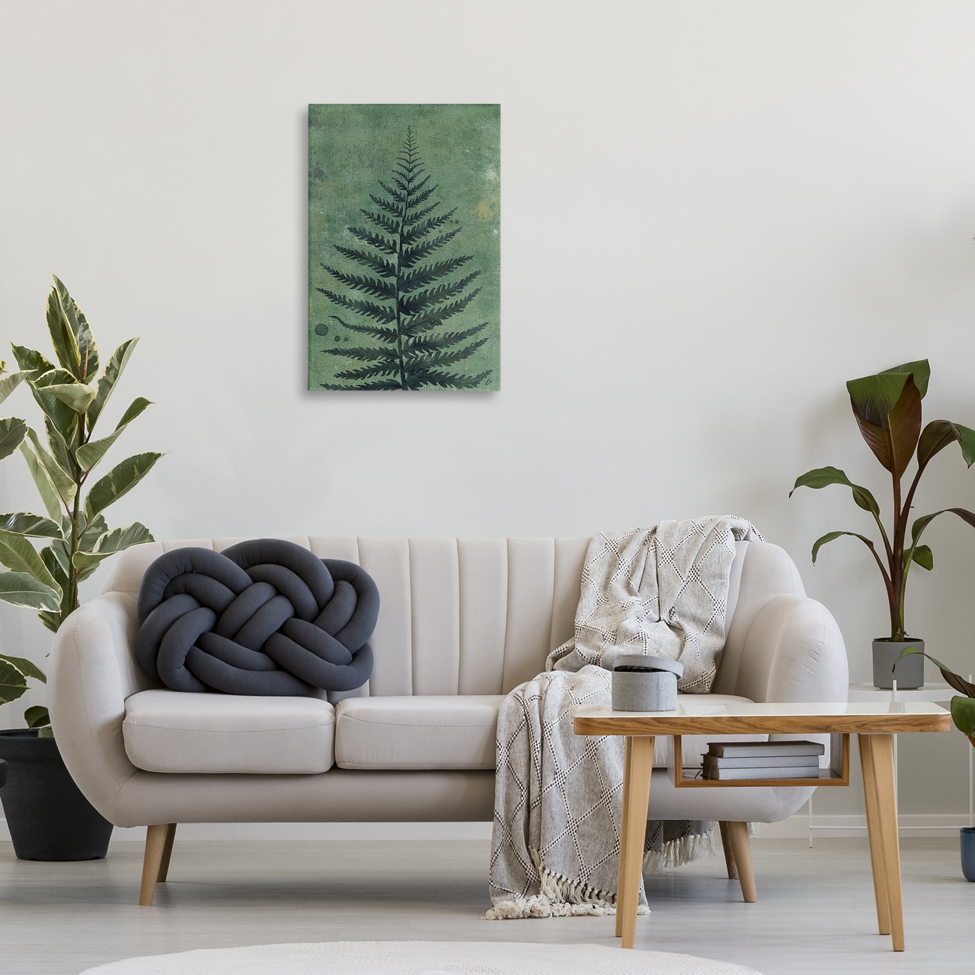 Stupell Industries Rustic Fern Impression Plants & Flowers Painting Wrapped Canvas Art Print Wall Art, 20 x 30