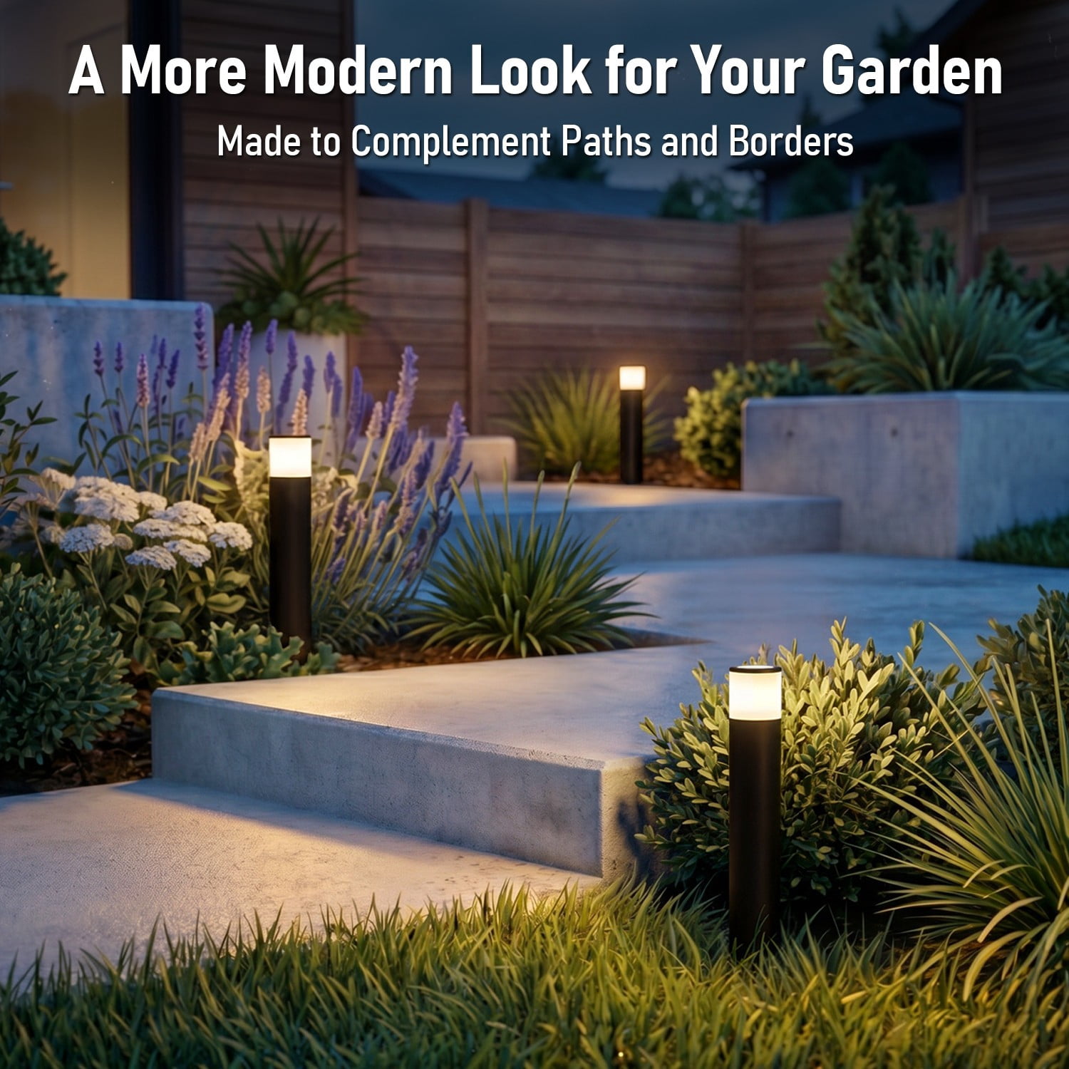 8 Pack 5W Low Voltage 5CCT Bollard Path Light, 360° Glow Pathway Lighting, 12-24V AC/DC Wired Garden Landscape Light, IP65 Waterproof, ETL Listed