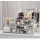 thumbnail image 1 of Organizador de maquillaje Hersoo Glass Vanity, apilable, juego de 2 cajones, 1 of 6
