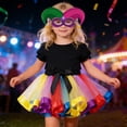 thumbnail image 2 of WERYOUNG Girl's Skirts Carnival Elastic Waist Patchwork Layered Kids Elegant Dancewear Tutu Skirt Holiday Celebration Comfortable Cozy Skirts, 2 of 4