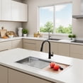 thumbnail image 3 of GloryStar Stainless Steel Kitchen Sink, Modern Undermount Workstation Single Bowl, Includes Useful Accessories, Multi-Functional Prep Basin for Home and Restaurant Applications, 3 of 9