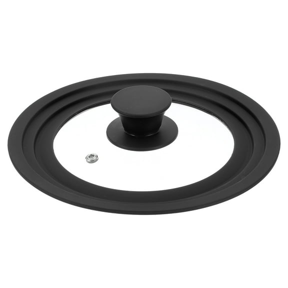 Uxcell 1 Pack Universal Lid for Pot Fit 6.5, 7, 8 Inch Diameter Cookware, Black