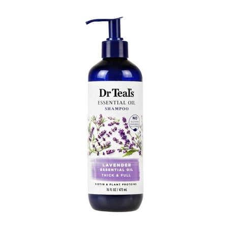 Dr Teal's Lavender Thick & Full Essential Oil Shampoo, Sulfate Free, 16
