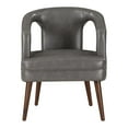 thumbnail image 4 of Mason Accent Reception Chair in Pewter Gray Faux Leather, 4 of 8