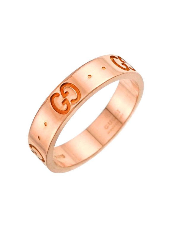 Pre-Owned Gucci Icon Ring #8, 18K PG Pink Gold 750