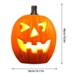 thumbnail image 3 of LOWLHOME Halloween Lighted Pumpkin, Large Plastic LED Pumpkin Decoration, Glowing Hollow Pumpkin Tabletop Figurine, Outdoor Yard Porch Holiday Display Gift, 3 of 6