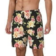 thumbnail image 2 of Haiem Rose Flowers Mens Swim Trunks with Compression Liner 2 in 1 Swimming Shorts Stretch Swimwear Quick Dry,Board Shorts-XX-Large, 2 of 9