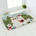 thumbnail image 2 of Alfombra navideña de Papá Noel y alce, antideslizante, de franela, absorbente, para entrada. E, 2 of 7