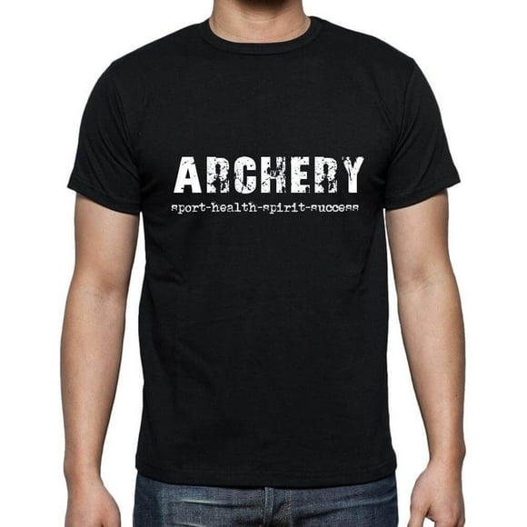 Men's Graphic T-Shirt Archery Sport-Health-Spirit-Success Eco-Friendly Limited Edition Short Sleeve Tee-Shirt Vintage Birthday Gift Novelty