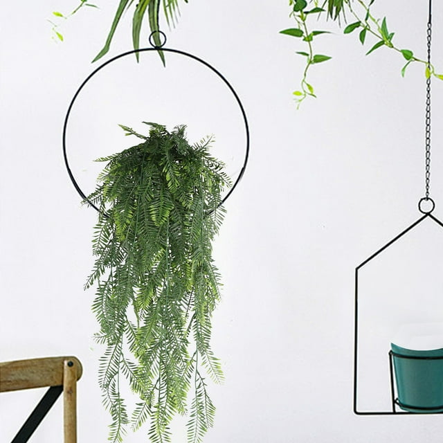 Iumwxz Simulated Rattan Leaves Wall Hanging Wedding Banquet Home Balcony Corridor Greenery Scenery Scene Layout Natural Touch Romantic Versatile Single Green