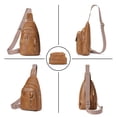 thumbnail image 5 of GAEKEAO Sling Bag for Women Crossbody Bags Fanny Pack Vegan Leather Chest Bag Travel Shoulder Belt Purse Backpack Gifts, 5 of 7