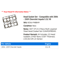 thumbnail image 2 of Head Gasket Set - Compatible with 2006 - 2009 Chevy Impala 5.3L V8 2007 2008, 2 of 2
