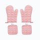 thumbnail image 2 of Manoplas y Agarraderas de Algodón con Estampado de Corazones para Horno: Guantes de Cocina Resistentes Al Calor para Hornear, Cocinar y Asar a La Parrilla., 2 of 7