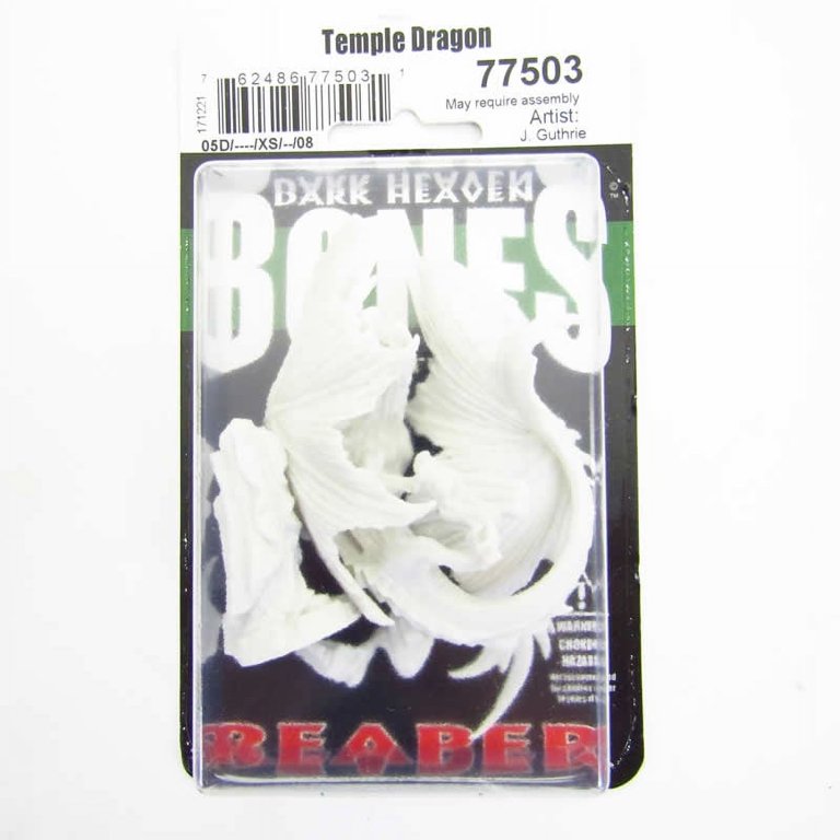 Miniatura Temple Dragon Reaper Bones 77503 – 30 Mm, Plástico Sin Pintar, Para Juegos De Rol Y Miniatura Temple Dragon Reaper Bones 77503 – 30 Mm, Plástico Sin Pintar, Para Juegos De Rol Y