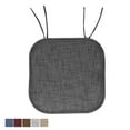 thumbnail image 2 of Sweet Home Collection Herringbone Memory Foam 16 x 16 Chair Pad With Ties Brown Set of 6, 2 of 5