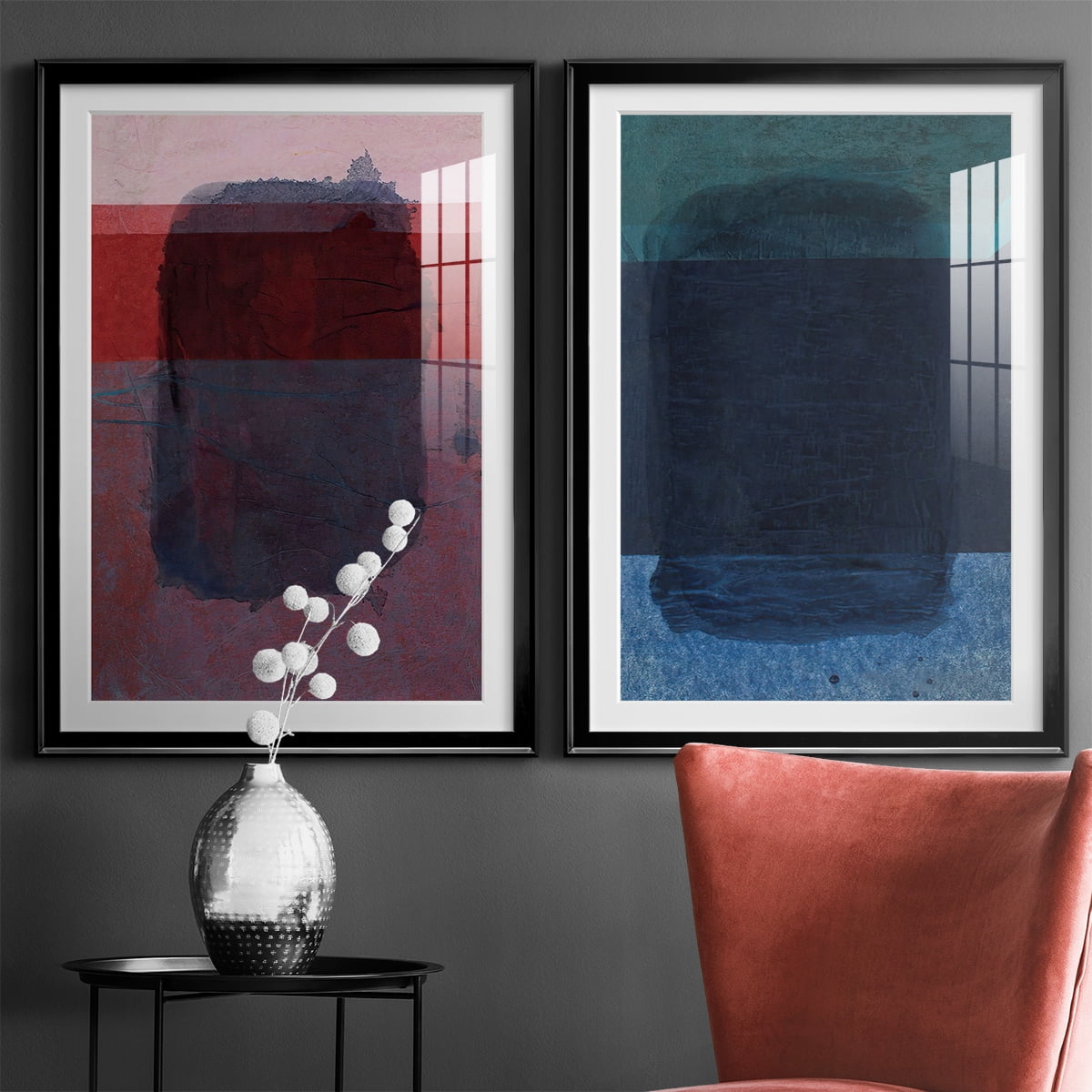 Wexford Home Remembering Rothko I Premium Framed Print, 30.5" x 42.5" - Ready to Hang, Black (Set of 2)