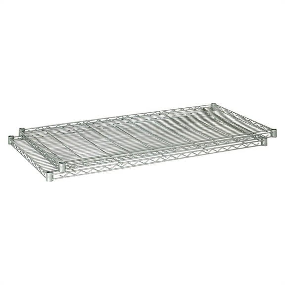 Safco 5296GR Extra Wire Shelve - 48.0" x 24.0" x 1.5" - 2 x Shelf(ves) - Gray