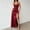 c01Red, variant on Women's Satin Silk Long Dress Backless V-Neck Sleeveless Split Hem Cami Maxi Dress Solid Color Cocktail Party Dresses Green L