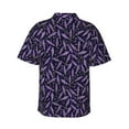 thumbnail image 3 of Goofa Lavender Flowers Hawaiian Shirt for Men, Unisex Summer Beach Casual Short Sleeve Button Down Shirts,Aloha Tropical Floral print shirt-Large, 3 of 9