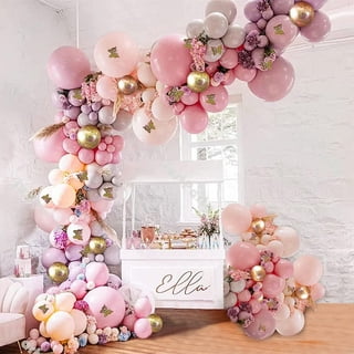 Pink Gray Baby Shower Decorations