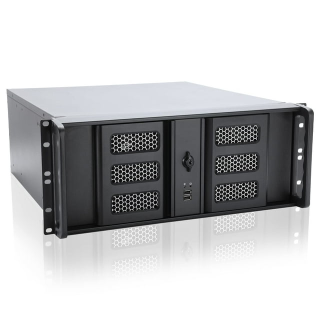 RackChoice Châssis de Serveur Rackmount 4U avec Baies avant 3x5.25 + Baies de Transmission 7x3.5 + 3x2.5