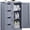 Grey, variant on Large Bathroom Floor Cabinet with 4 Dawers and Single Door Cabinet, Freestanding Storage Cabinet for Living Room Kitchen Hallway, White
