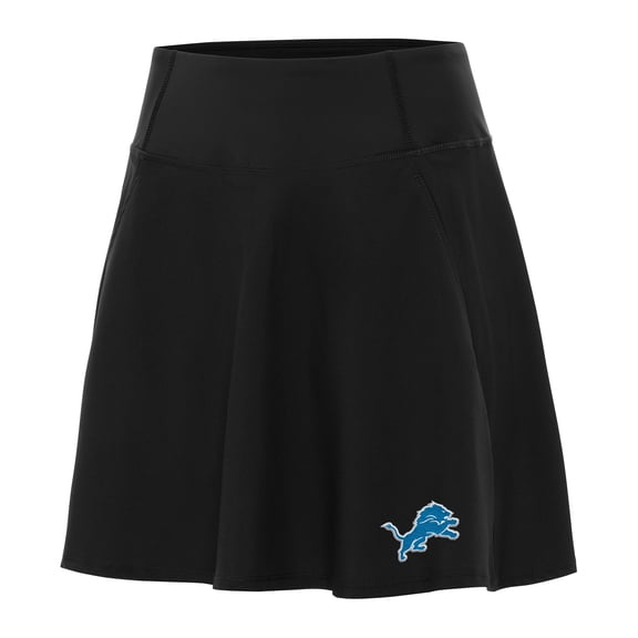 Women's Antigua Black Detroit Lions Chip Skort