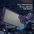 thumbnail image 4 of ELEHOLD for Samsung Galaxy S24 Ultra Hybrid Clear Case,Transparent Clear Metal Lens Frame All-inclusive Lens Protection Metal Button Slim Shockproof Case for Galaxy S24 Ultra,Deeppurple, 4 of 7
