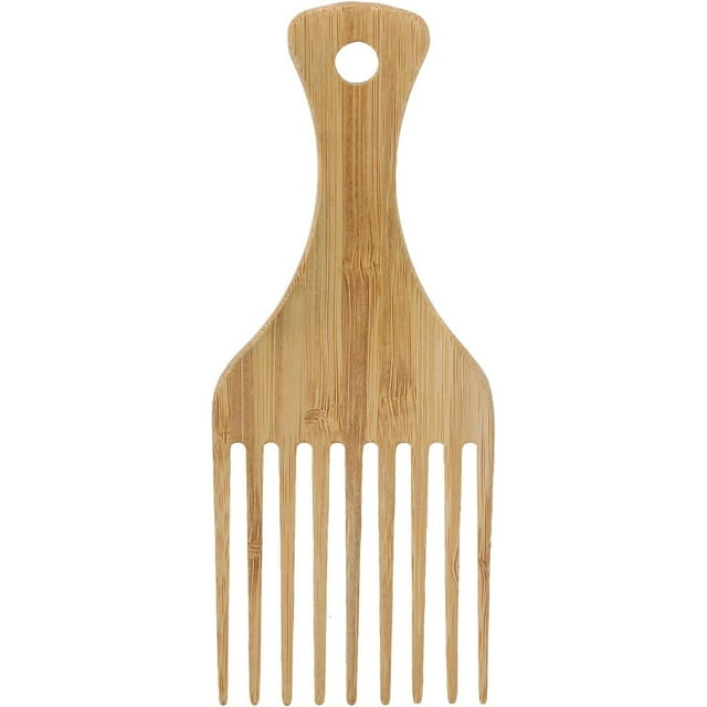 Peine para el Cabello, Peine Afro Pick Lift de Madera, Peine para Desenredar el Cabello con Dientes Anchos para Trenzas de Peluca, Herramienta para Peinar
