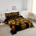 thumbnail image 3 of Erosebridal Geometric Comforter Sets Twin Size for Teens, Gradient Sauqre Comforters & Duvets, Space Room Decor, Reversible 2pcs, 3 of 7