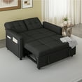 thumbnail image 2 of Craftian 55" Modern Convertible Sofa Bed with Pull Out Bed, Upholstered Loveseat Sofa Couch with Adjustable Backrest, Black, 2 of 10