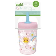 Zak Designs Capri Tumbler, Soft Straw Tumbler for Toddlers, 12oz, Leak-Proof, Easy to Hold, Sunshine and Rainbows