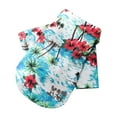 thumbnail image 2 of YUEHAO Pet Summer T Shirts Hawaii Style Floral Dog Shirt Hawaiian Printed Pet T Shirts Breathable Cool Clothes Beach Seaside Puppy Shirt Sweatshirt For Small Puppy Pet Cats And Dogs Island Green, 2 of 3