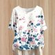 thumbnail image 1 of Fiudx Camisetas para Mujer Top Casual de Manga Corta con Cuello Redondo y Estampado Floral para Mujer, 1 of 5