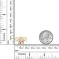 thumbnail image 4 of Gem Stone King 2.25 Ct Cushion Peach Nano Morganite White Diamond 10K Yellow Gold Ring, 4 of 6