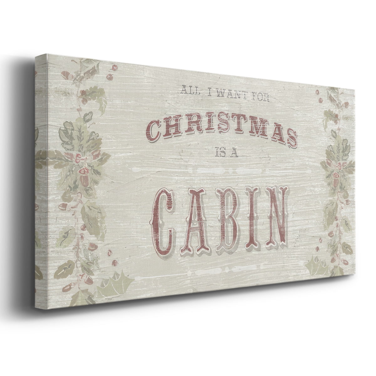 Cabin Christmas Collection C- Gallery Wrapped Canvas