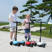 HOVERMAX K3S Kids Electric Scooter - 4 Heights Adjustable, 7 MPH Max Speed, LED Light-Up Wheels & Flash Deck, Foldable Kick Scooter for Boys & Girls Ages 3-9