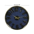 thumbnail image 3 of DecMode 16 In. Blue Coastal Wall Clock, 3 of 8
