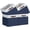 White&Blue, variant on Cube Storage Bins 4Pack Foldable Cube Baskets for Clothes Shelf Storage Basket with Handles, Storage Box Fabric Storage Organizer Bins for Home (White&Grey, 13x15x13 Inch)