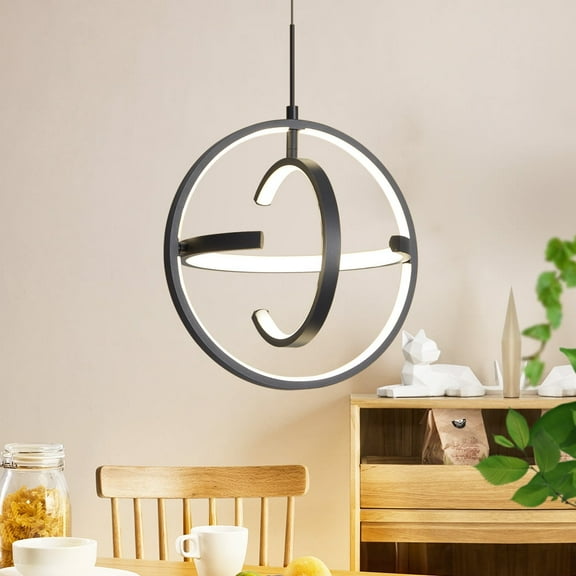 Deyidn Black Modern LED Pendant Ceiling Lamps