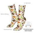 thumbnail image 4 of Fuzoiu Holiday Thanksgiving Turkey Print Crew Socks,Casual Athletic Gym LightWeight Thin Socks,Casual Crew Socks for Men Woman,Calf Length Crew Socks, 4 of 7