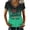 Green, variant on 250 Anniversary USA Shirt For Women Casual V Neck Short Sleeve Pullover T Shirt Gradient Independence Day Of Freedom 1776‑2026 Print Patriotic Summer Top USA Trendy Baseball Jersey