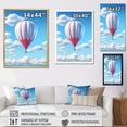 thumbnail image 4 of Designart "Whimsical High-Flying Balloon I" Hot Air Balloon Floater Framed Wall Art Prints, 4 of 5