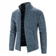 thumbnail image 5 of Suéter grueso de talla grande con forro polar para otoño e invierno, cárdigan de cuello alto, suéter casual coreano, abrigo para hombre, 5 of 5
