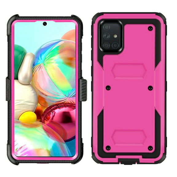 Mignova for Samsung Galaxy A71 Case, Built in [Screen Protector] [Full Body] [Heavy Duty Protection ] Shock Reduction Bumper Phone Case Cover for Samsung Galaxy A71 6.7 inch(Pink)