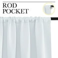 thumbnail image 4 of NICETOWN Casual Greyish White Solid Print Home Rod Pocket Blackout Kitchen Curtains, 42.00 x 63.00 in (2 Panels), 4 of 8
